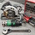 1224617-2 Table saw, fan heater, circular saw, pressure washer and more