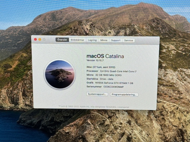 1239896-10 iMac 27" Retina (2012), 3.4 GHz i7, 32 GB RAM, 1.12 TB Fusion Drive