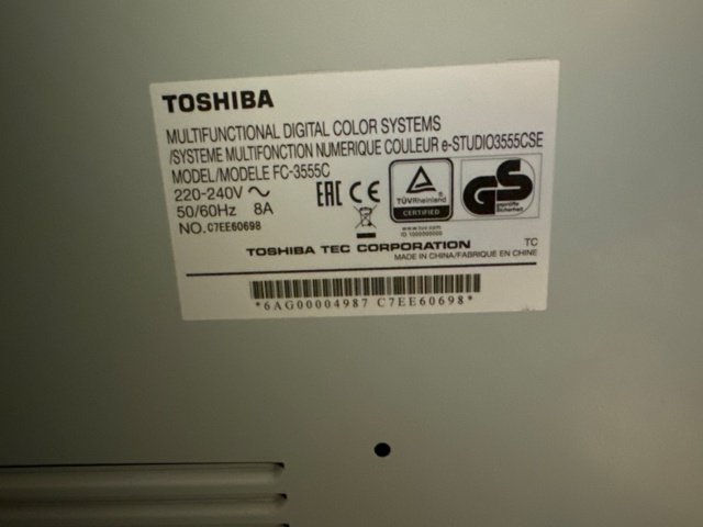 1260005-3 Toshiba e-studio 3555 cse printer / copier / scanner