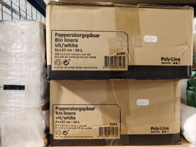 1237026-27 Kassaskrin, städartiklar och påsar