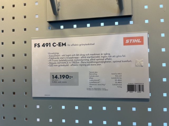 1239949-6 Clearing saw 1 pc - Stihl FS 491 C-EM