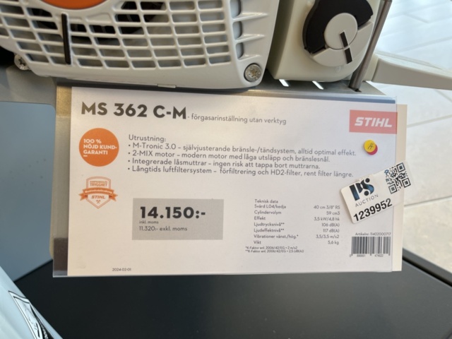 1239952-6 Chainsaw 1 pc - Stihl MS 362 CM