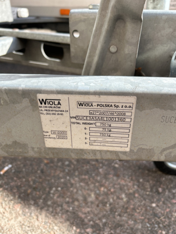 1250500-2 Car trailer Wio Wiola, 2020