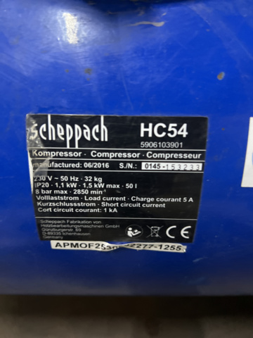1069809-4 Scheppach HC54 compressor 50L 2 HP