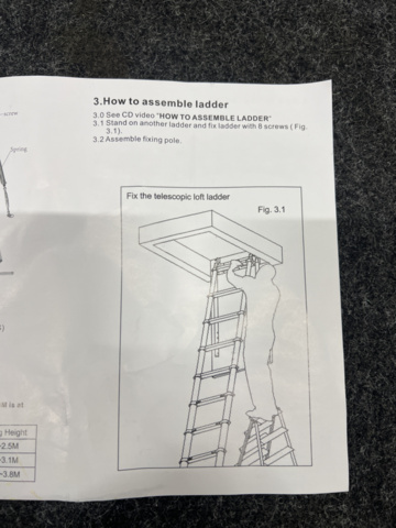1260596-13 Loft ladder 3.2 m - Telescopic