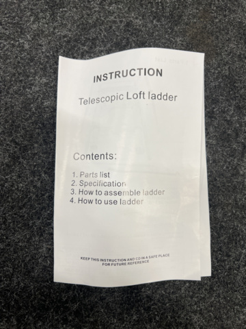 1260596-14 Loft ladder 3.2 m - Telescopic