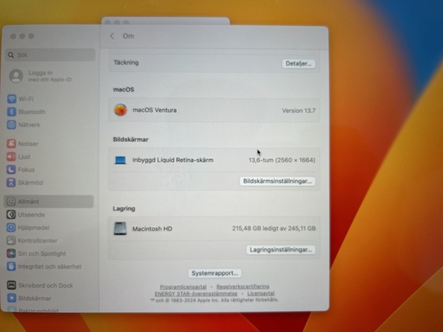 1237599-5 Bärbar dator Apple MacBook Air 13,6” M2 2022