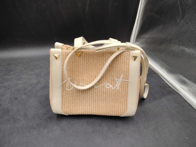 1254705-2 We eat avocado toast Leder-Shopper Raphia Tofu bag - Shipping included