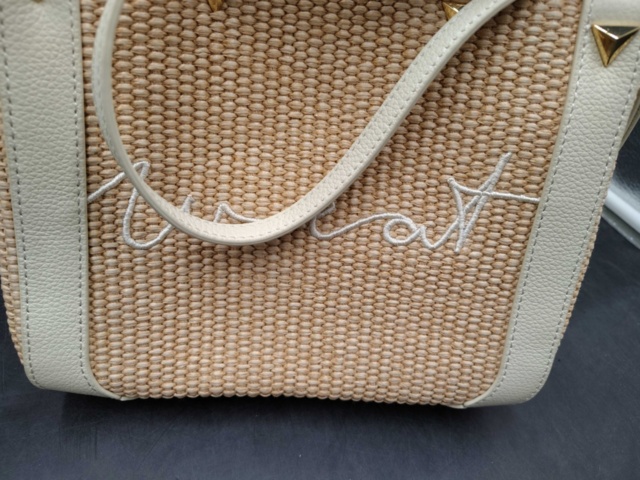 1254705-5 We eat avocado toast Leder-Shopper Raphia Tofu bag - Shipping included