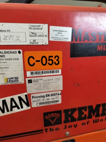 1135153-6 Welding Kemppi Master Tig MLS 2500 Mastercool 10