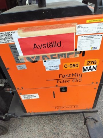 1135174-8 Kemppi fastMig pulse 450 carriage and wiring