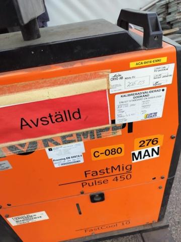 1135174-10 Kemppi fastMig pulse 450 carriage and wiring