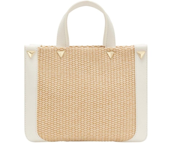 1254705-3 We eat avocado toast Leder-Shopper Raphia Tofu bag - Shipping included