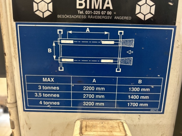 1235397-24 4-pelarlyft 4000 kg med frihjulslyft - Stenhöj 005300 430A -2006