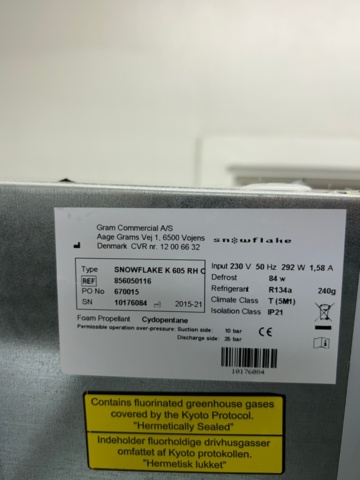 1249056-6 Refrigerator Gram Snowflake K605 RH C - 2015