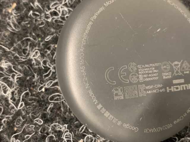1262230-5 3 google chromecast NC2-6A5