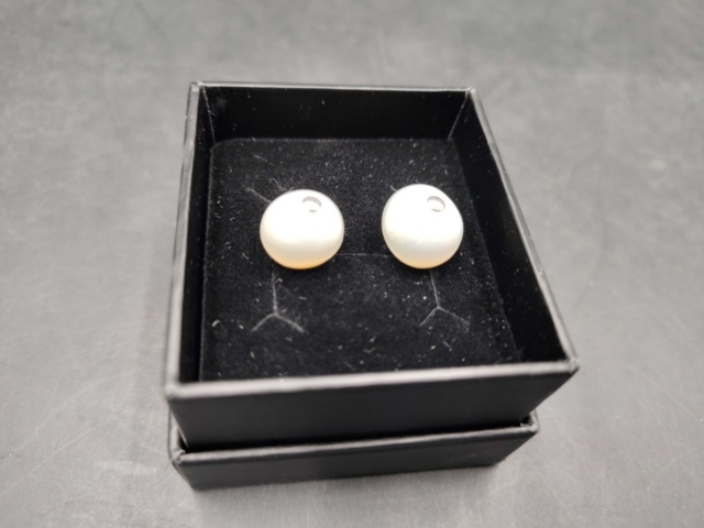 1262874-4 WK Monaco Pearl Earrings Recto Verso, double sided - Shipping included