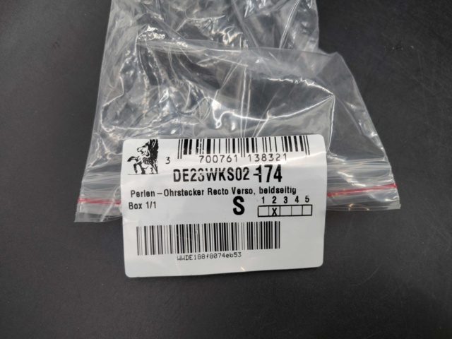 1262874-5 WK Monaco Pearl Earrings Recto Verso, double sided - Shipping included