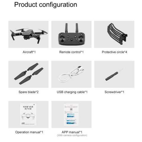 1263600-6 2 drones, 4K, dual camera, app - Shipping included