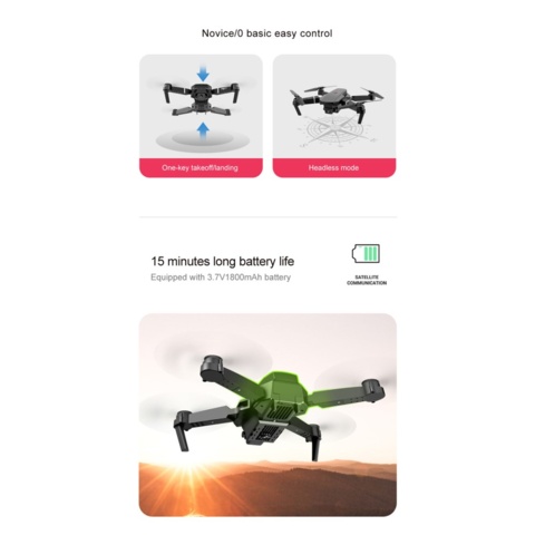 1263600-18 2 drones, 4K, dual camera, app - Shipping included