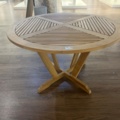 1251572-3 Round outdoor table in wood - SE Möbler Bilbao