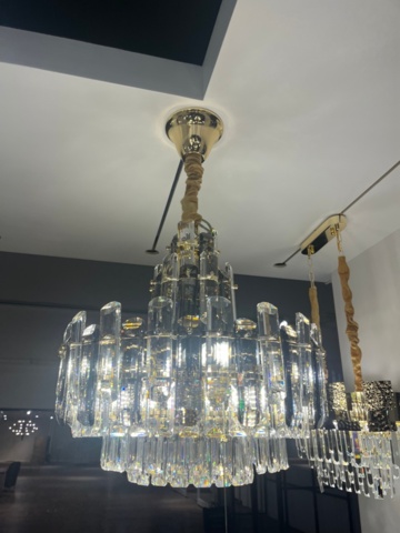 1251589-2 Crystal chandelier SE Furniture Noomi Gold