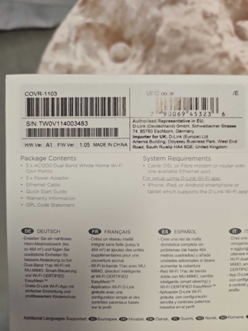 1264468-4 D-Link mesh router COVR-1103 (3-pack)