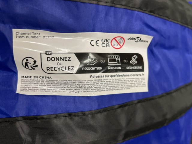 1266915-6 Play tunnel vidaXL & 2 clothes racks