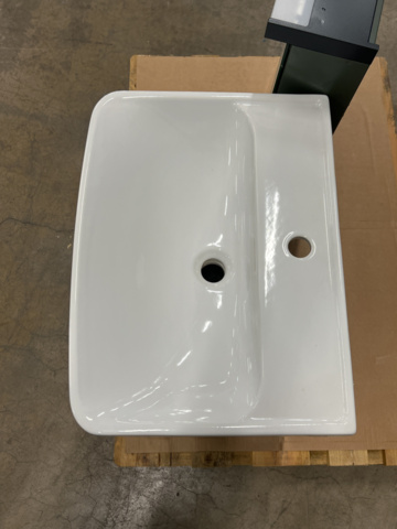 1217681-4 Chest of drawers Svedbergs Intro 55 with wash basin & mirror cabinet Salvia