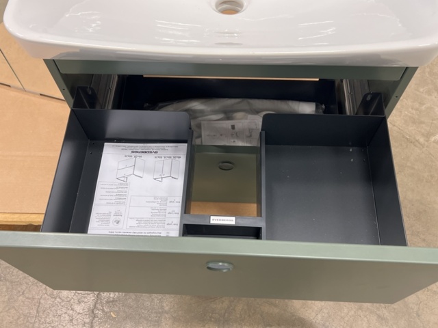 1217681-5 Chest of drawers Svedbergs Intro 55 with wash basin & mirror cabinet Salvia