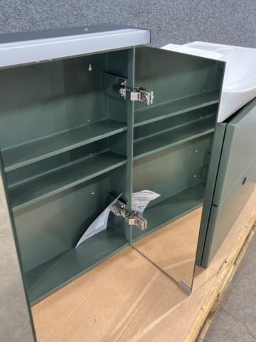 1217681-11 Chest of drawers Svedbergs Intro 55 with wash basin & mirror cabinet Salvia