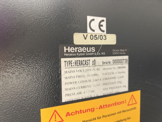 1244742-3 Vacuum press Kulzer Heracast IQ