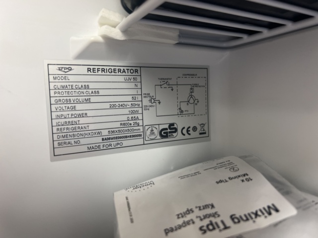 1244754-3 Refrigerator smaller model - Upo UJV 50