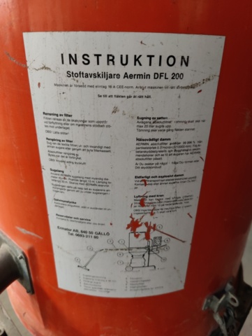 1268958-7 Dust separator Ermator Aermin DFL 200