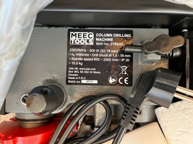 1140679-4 Thrown - Meec tools Pillar drilling machine