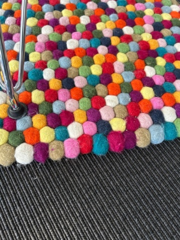 1250509-24 Table and 4 chairs Eames/Vitra - "DAR", carpet HAY