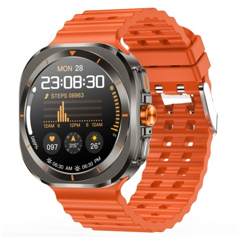 1269603-1 Z7 Ultra Smartwatch 1.46-inch Waterproof Health Monitoring Orange - Shipping Included