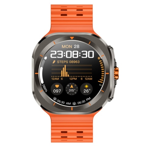 1269603-2 Z7 Ultra Smartwatch 1.46-inch Waterproof Health Monitoring Orange - Shipping Included