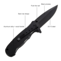 1271090-2 2 folding knives Black 20 cm - Free shipping