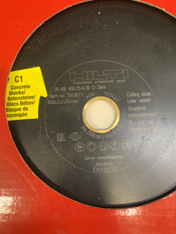 1272583-2 Table saw blade Hilti DS-BB 400/25.4/30 C1 Sil
