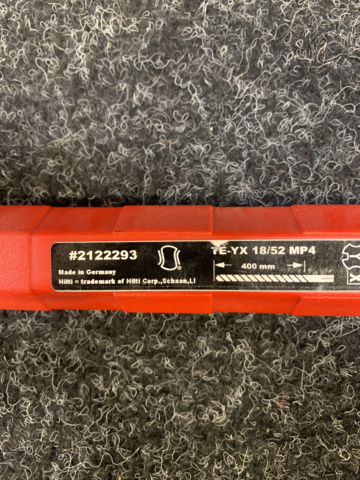 1272587-2 Hammarborr Hilti TE-YX 18/52 MP4, SDS Max