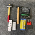 1272703-1 Hammer, bit chisel set, blade knife, mandrel, rubber hammer, etc