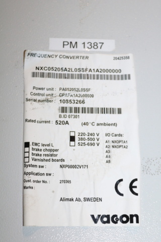 1265088-6 Frequency Converter Vacon NXC