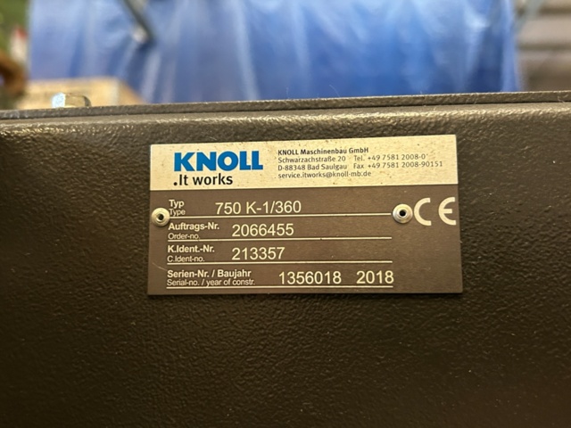 1249153-15 Chip conveyor KNOLL 750 K-1/360 -2018