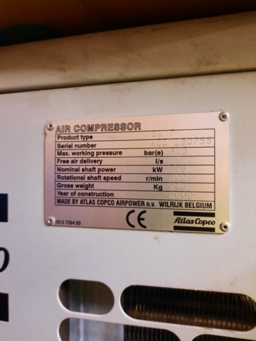 1265083-20 Compressor Atlas Copco GA7 FF