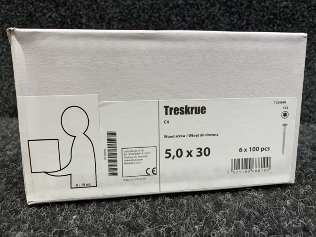 1275025-6 Approx. 2400 Wood screws 5.0x30mm TFT Outdoor