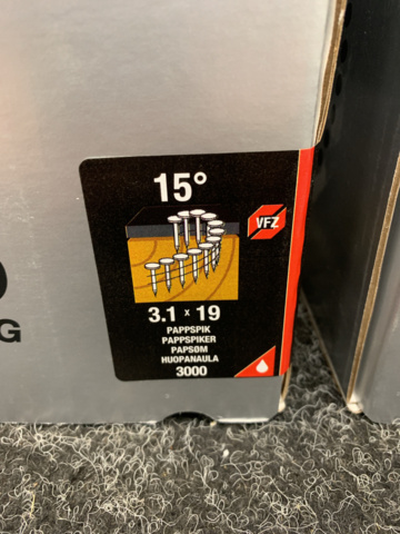 1275306-2 6000 cardboard nails 3.1x19, Gunnebo