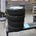 1173887-4 Studded tires 195/65 R15 95T / Alloy wheels, VW Golf etc.