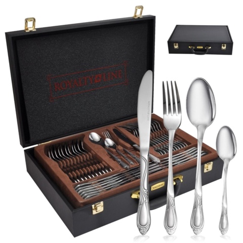 1276975-1 Cutlery set 72 pieces with elegant bag - Royalty Line