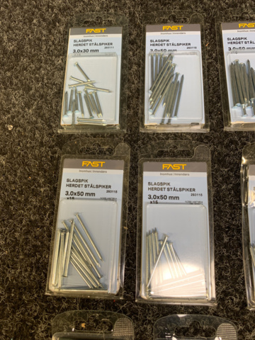 1279224-3 14 packs of impact nails, Fixed